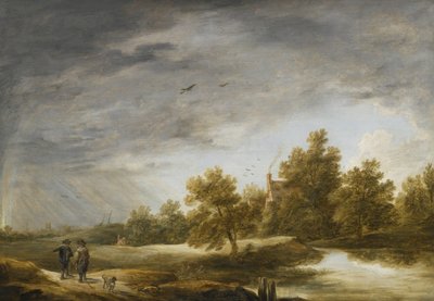 Flodlandskab med regnbue af David Teniers the Younger