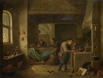 Alkymisten og hans elev af David Teniers the Younger