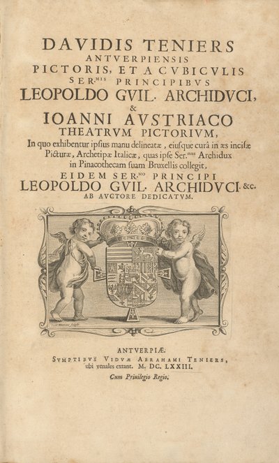 Titelblad Theatrum Pictorium af David Teniers the Younger