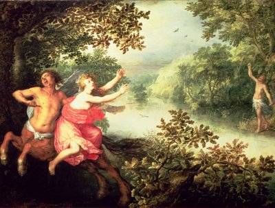 Hercules, Deianeira og kentauren Nessus, 1612 (panel) af David Vinckboons