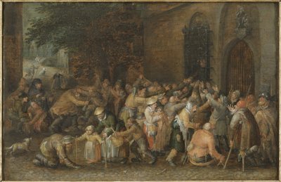 Uddeler almisse, c.1610 af David Vinckeboons