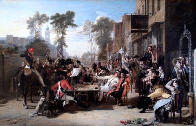 Chelsea Pensioners Reading the Waterloo Dispatch (olie på lærred) af David Wilkie