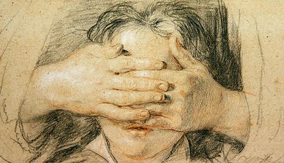 Gæt mit navn (kridt og kridt på papir) af David Wilkie