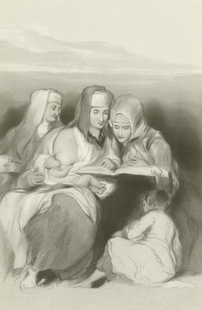 Hebraiske kvinder læser skrifterne i Jerusalem af David Wilkie