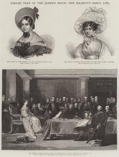 Jubilæumsåret for Dronningens regeringstid, Hendes Majestæts tidlige liv af David Wilkie