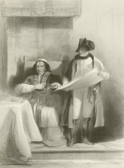 Napoleon og paven i Fontainebleau af David Wilkie