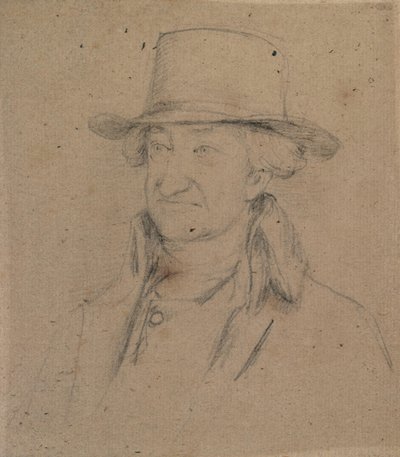 Portræt af en herre med hat af David Wilkie