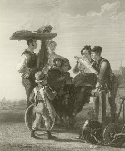 Læsning af nyhederne af David Wilkie