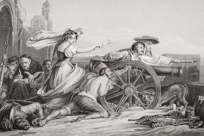 The Defense of Saragossa, 1808, fra `Illustrationer af engelsk og skotsk historie