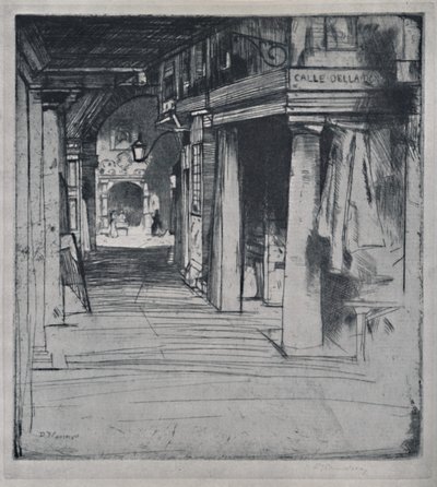Calle Della Donna, c1900, 1925. af David Young Cameron