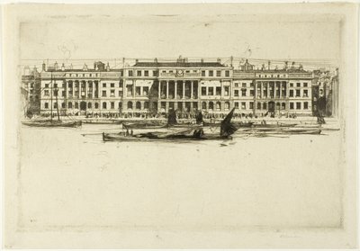 Custom House, tallerken 1 fra London Set af David Young Cameron