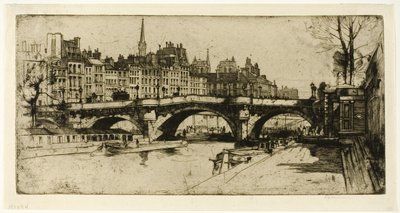 Pont Neuf, plade en fra Paris Set af David Young Cameron