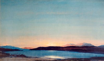 Sundown, Loch Rannoch, 1923. af David Young Cameron