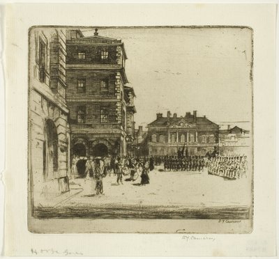 The Horse Guards, plade fire fra London Set af David Young Cameron