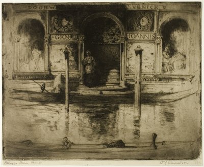 The Palace Doorway, plade 22 fra det norditalienske sæt af David Young Cameron