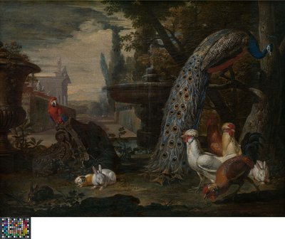 Dyr i en have af David de Coninck