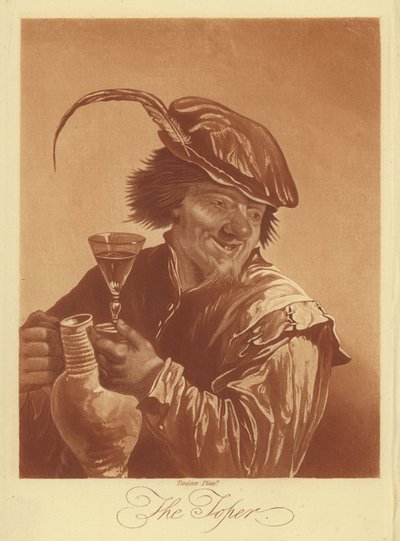 The Toper (gravering) af David the Younger (after) Teniers