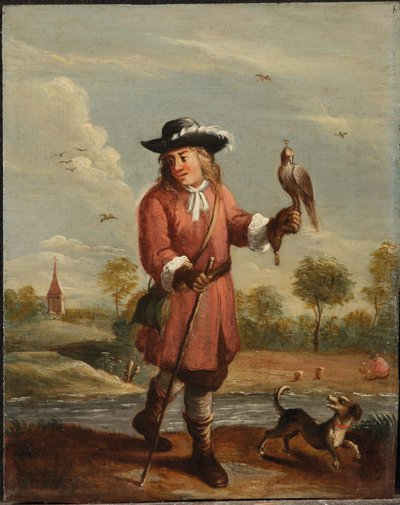 En allegori over de fire elementer: luft (olie på panel) af David the Younger (follower of) Teniers