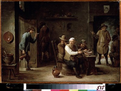 I Værtshuset. Maleri af David Tenier den Yngre (1610-1690). Olie på træ, 36,2 x 52,6 cm, omkring 1640. Flamsk skole, barokkunst. Pushkin Museum of Fine Arts, Moskva. af David Teniers the Younger