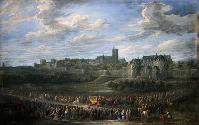 En prinsesses indgang til Bruxelles (olie på lærred) af David Teniers the Younger