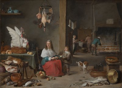 Køkkeninteriør, 1644 af David Teniers the Younger
