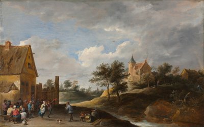 Landskab med bønder, der danser, c.1645-50 af David Teniers the Younger