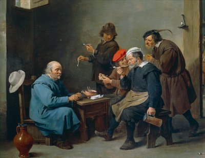 Mand i hvid hat af David Teniers the Younger
