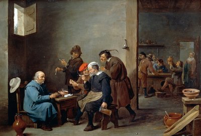 Mies valkoisessa hatussa af David Teniers the Younger