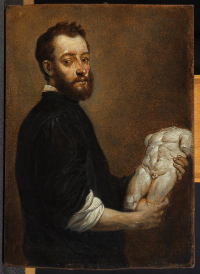 Portræt af en billedhugger efter Giovanni Battista Moroni af David Teniers the Younger