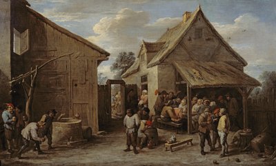 Værftet til en kro af David Teniers the Younger