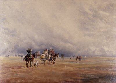 Lancaster Sands, Morecambe Bay (Treasures) 1842 (olie på lærred) af David the younger Cox