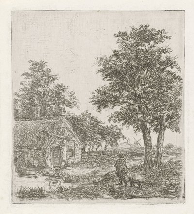 Hunter i et landskab af David van der Kellen