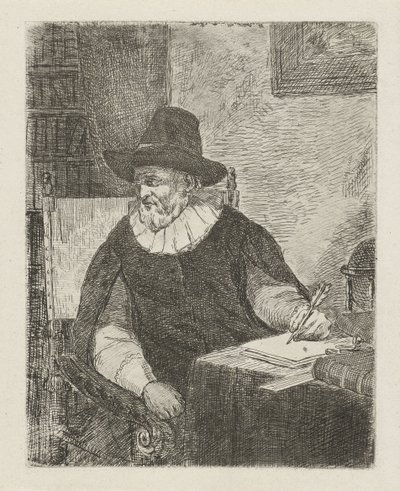 Mand i et studie af David van der Kellen