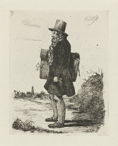 Portræt af Hermanus Jan Hendrik Rijkelijkhuizen af David van der Kellen