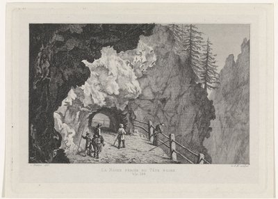 Passage i klipperne La Roche percée på Tête Noire (titel på objekt) af David van der Kellen