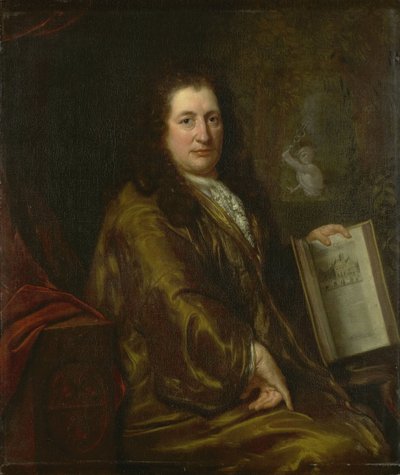 Portræt af Caspar Commelin, boghandler, avisudgiver og forfatter til Amsterdams officielle historie 