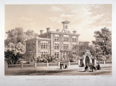 London Society Schools for undervisning af blinde, Avenue Road, Marylebone, London, c1860. af Day and Son