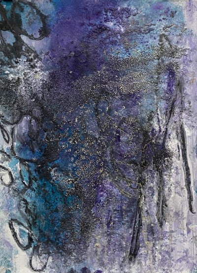 Abstrakte indigo-hvirvler af Deb Chaney