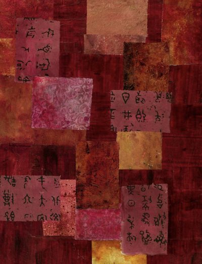 Collage af asiatiske skrifter af Deb Chaney