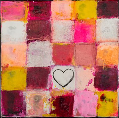 Farverigt hjertegitter af Deb Chaney