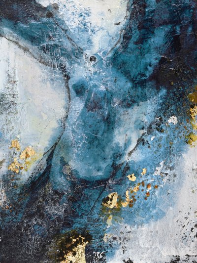 Deep Blue Gold – Abstrakt af Deb Chaney