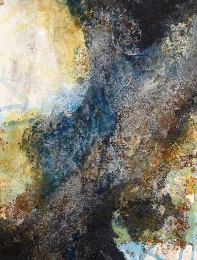 Deep Blue Gold – Abstrakt af Deb Chaney