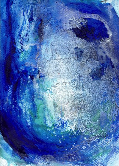 Deep Blue Wave – Abstrakt af Deb Chaney