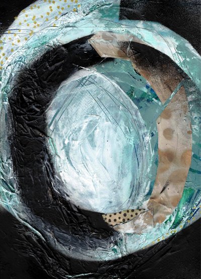 Teal – Abstrakt hvirvelmønster af Deb Chaney
