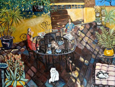 Chateau Wonderland, 2019 (akryl på lærred) af Deborah Eve Alastra