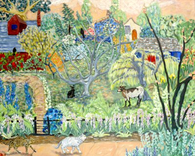 Dream House, 2019 akryl på lærred af Deborah Eve Alastra