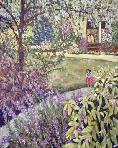 Flower Fairy, 2019 (akryl på lærred) af Deborah Eve Alastra