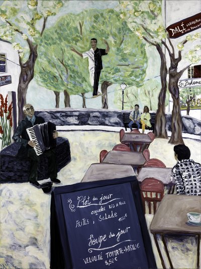 Montmartre, 2017 (akryl på lærred) af Deborah Eve Alastra