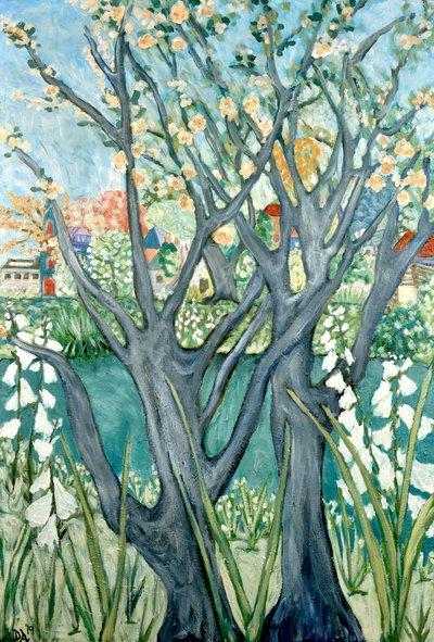 Spring Trees, 2012 (akryl på lærred) af Deborah Eve Alastra
