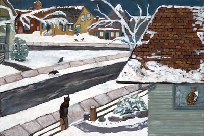 Studio View, 2019 (akryl på lærred) af Deborah Eve Alastra